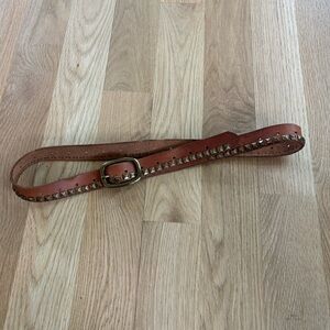 LP Vintage leather studded belt Size L